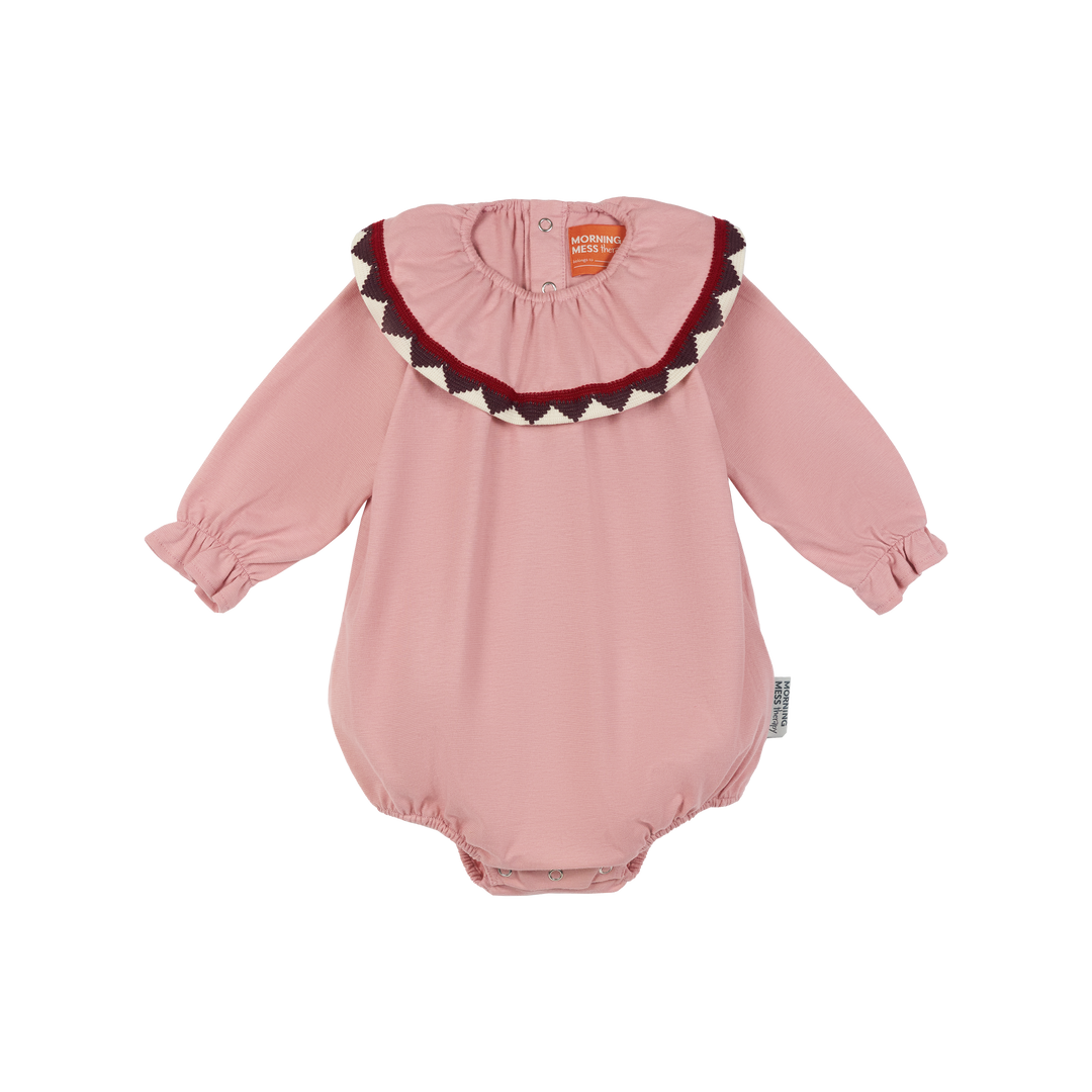Nina Frill Collar Playsuit-Antique Pink