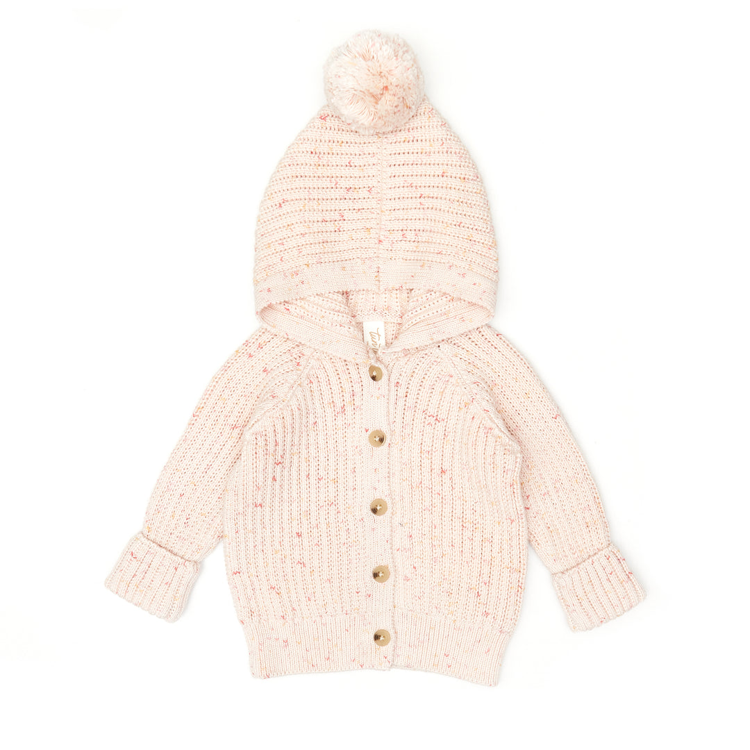 NF011SC-Hooded Sweater-Rose confetti