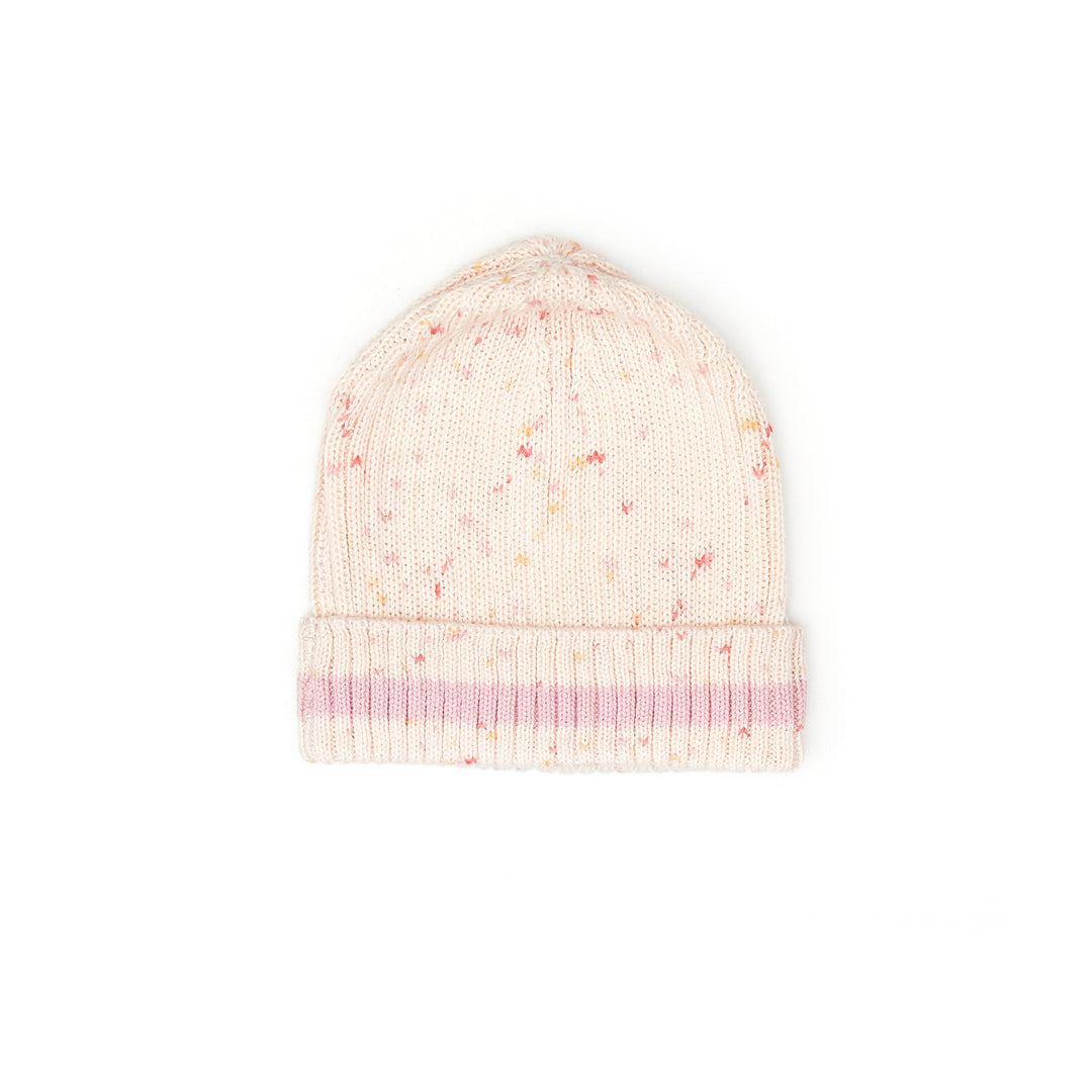 NF012SP-Ribbed Beanie-Rose confetti & cameo pink