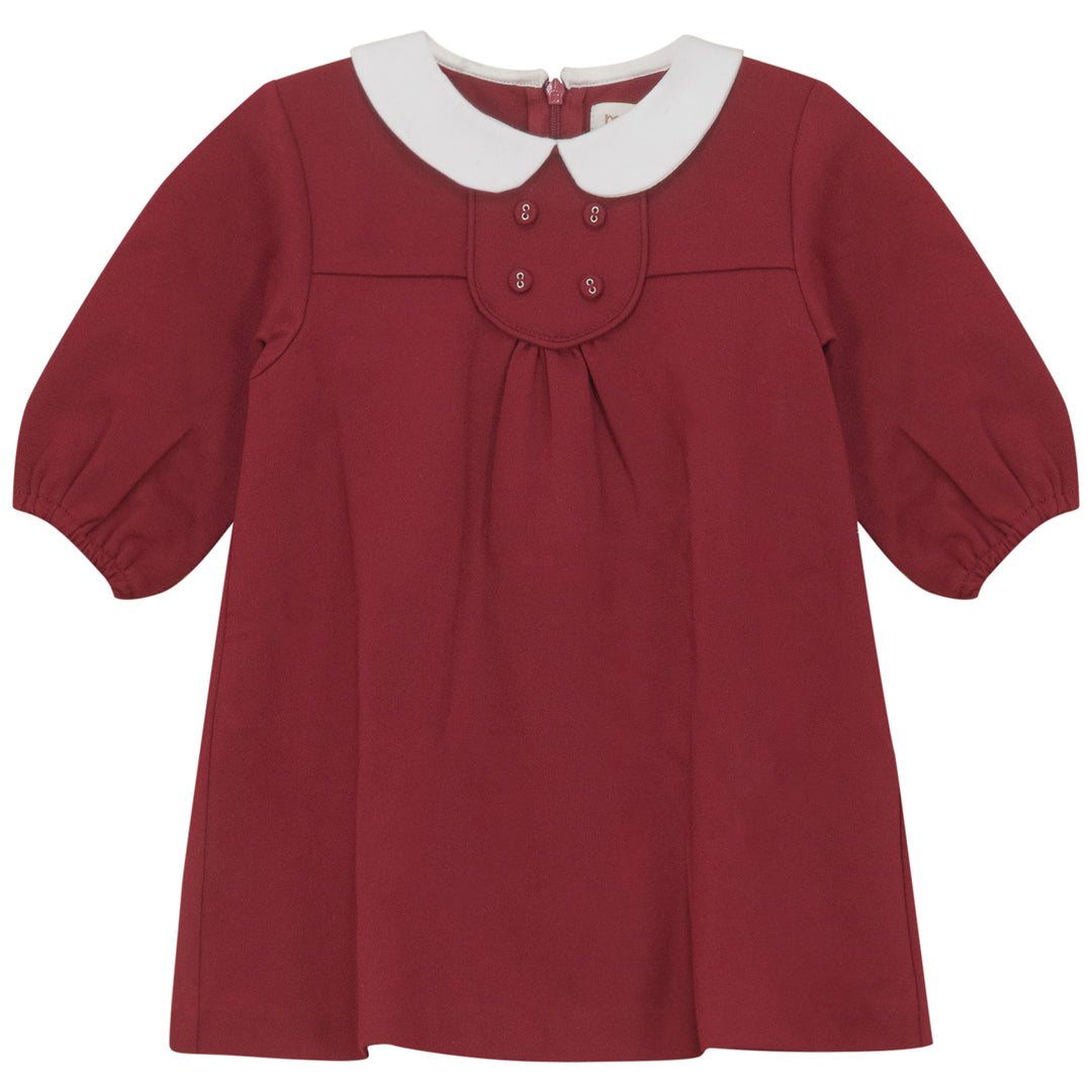 P6306-PONTE DRESS-RED/WHITE