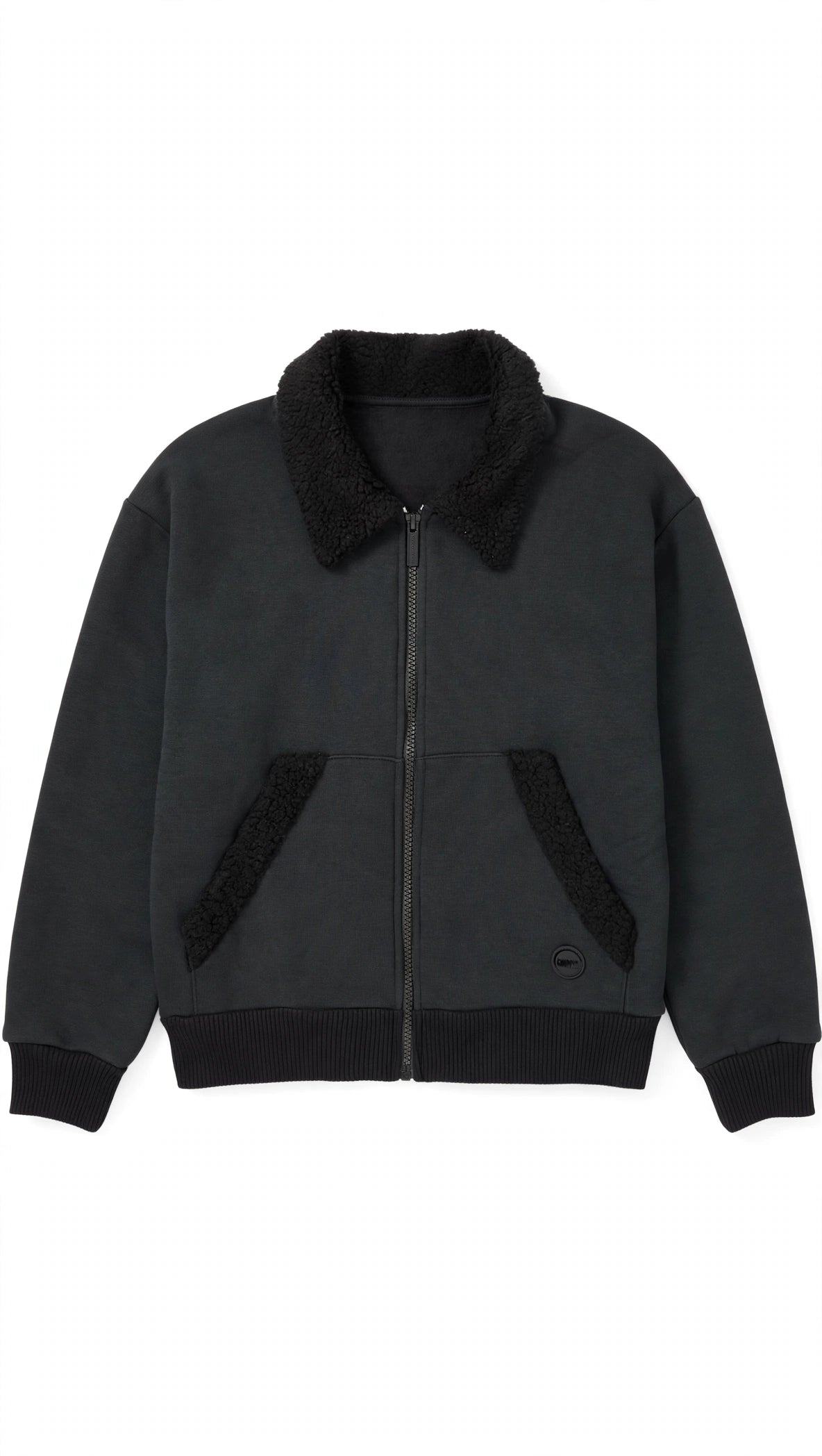 36000016/3JP TEDDY INSERTS FULL ZIP SWEATSHIRT - BLACK – whoopikids