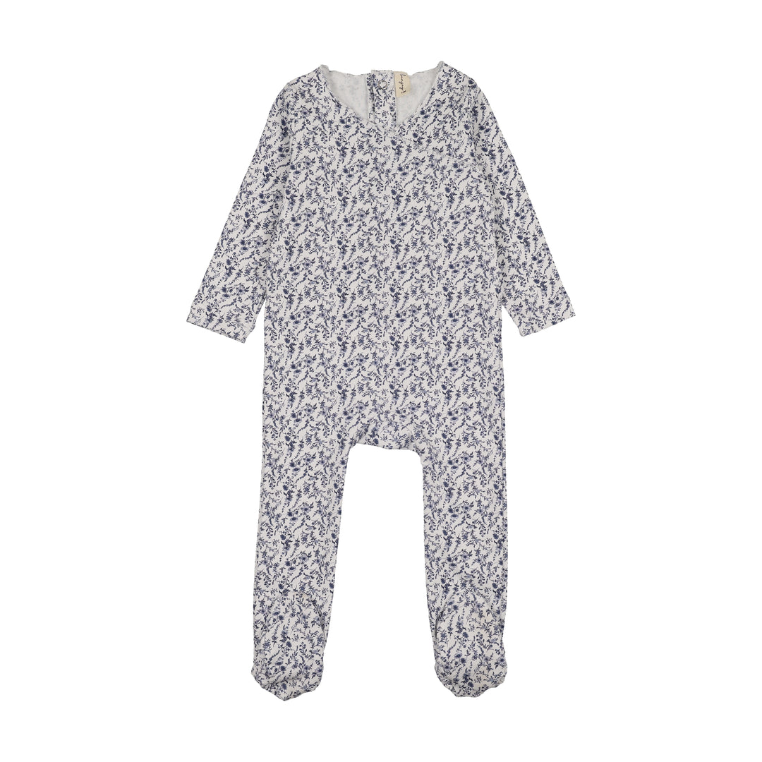 BLW2530155F-Petit Floral Footie-Navy Floral