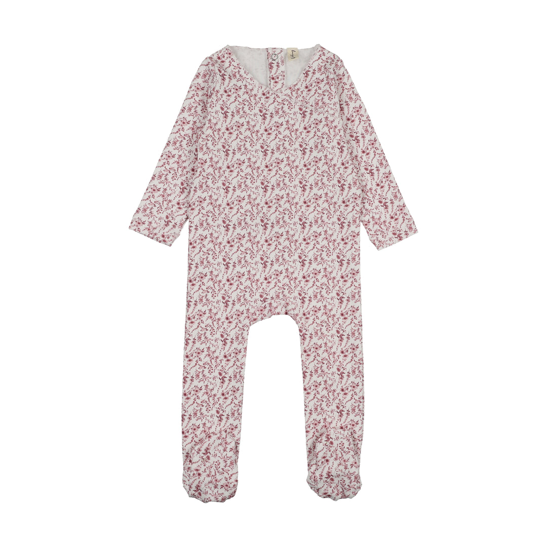 BLW2530155F-Petit Floral Footie-Magenta Floral