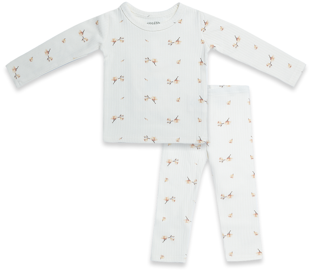 RIBBED SETS-BLOSSOM IVORY