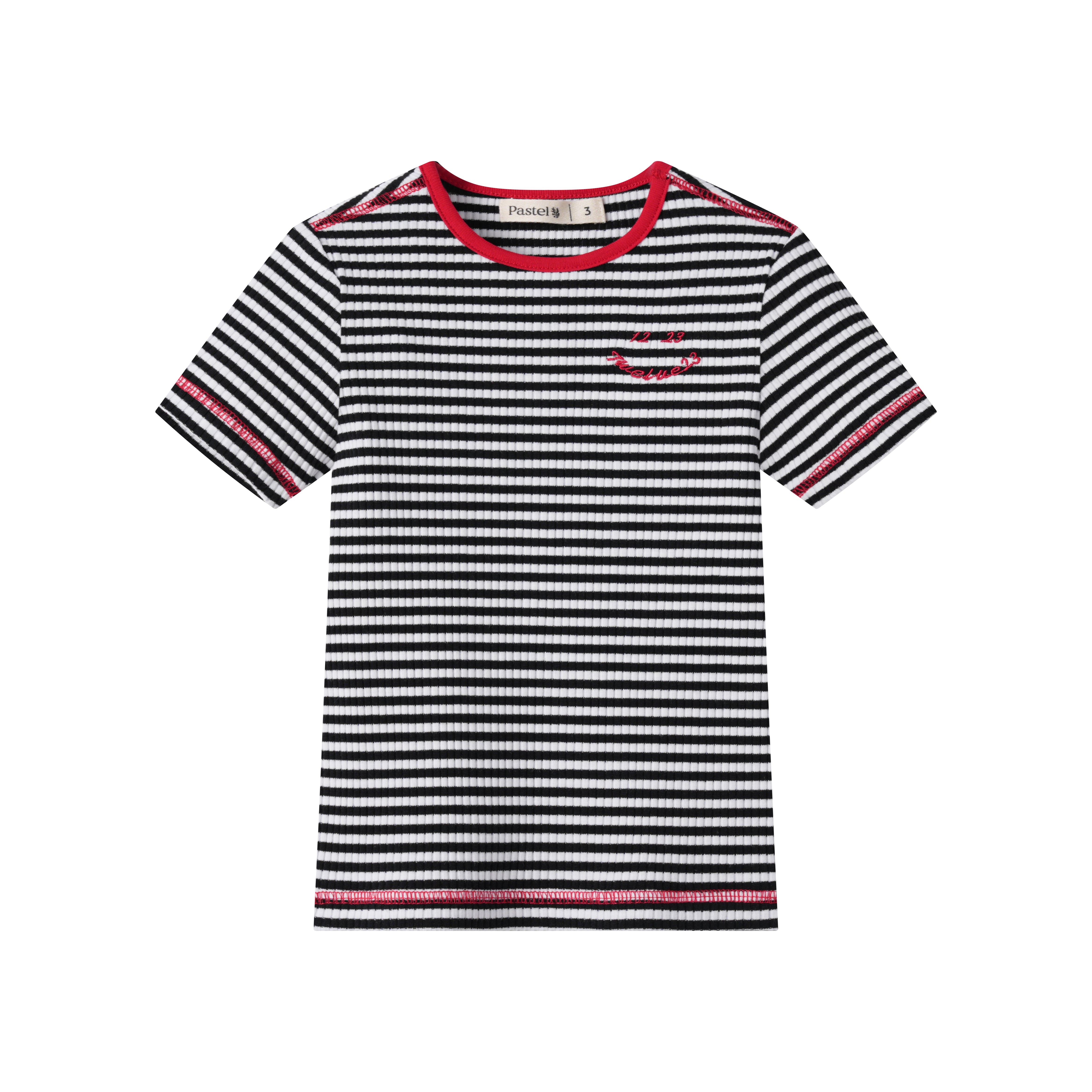 [WKNDRS] MULTI COLOR STRIPED T-SHIRT/追跡付 WKNDRS Multi Color Striped T-Shirt - Beige | International Store