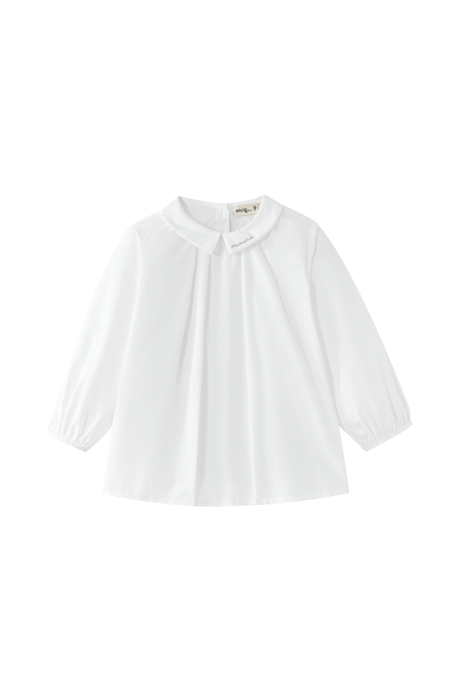 PINTUCK BLOUSE WITH COLLAR-WHITE/LAVENDER – whoopikids