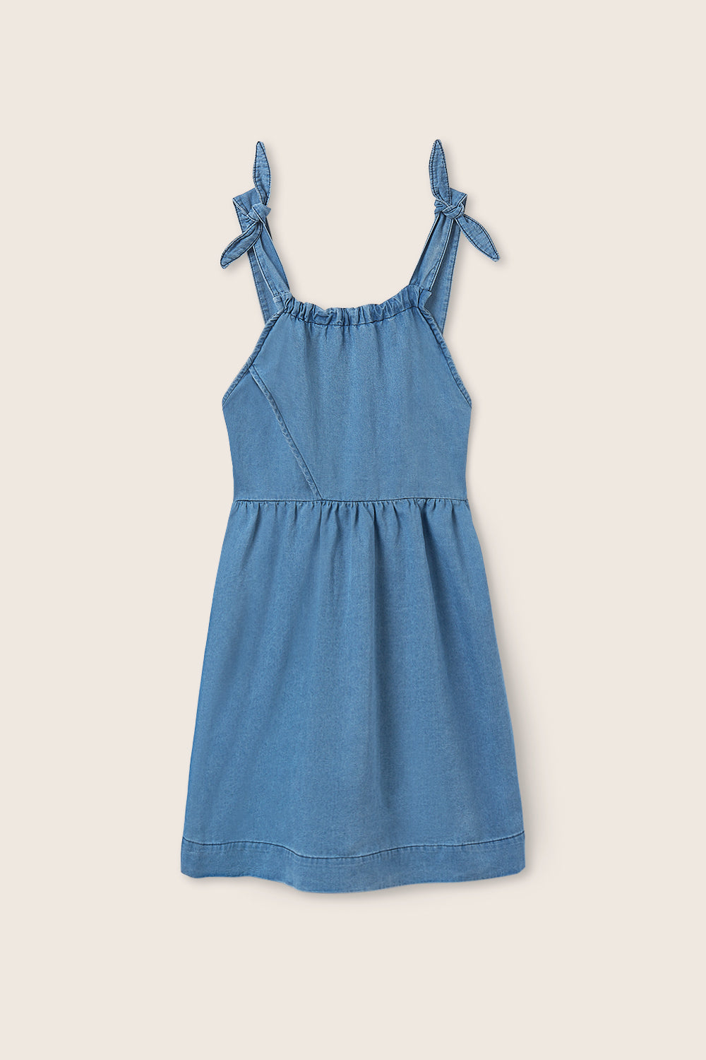 SHELLK207S6-CHAMBRAY DENIM DRESS-BLUE NO HOLE