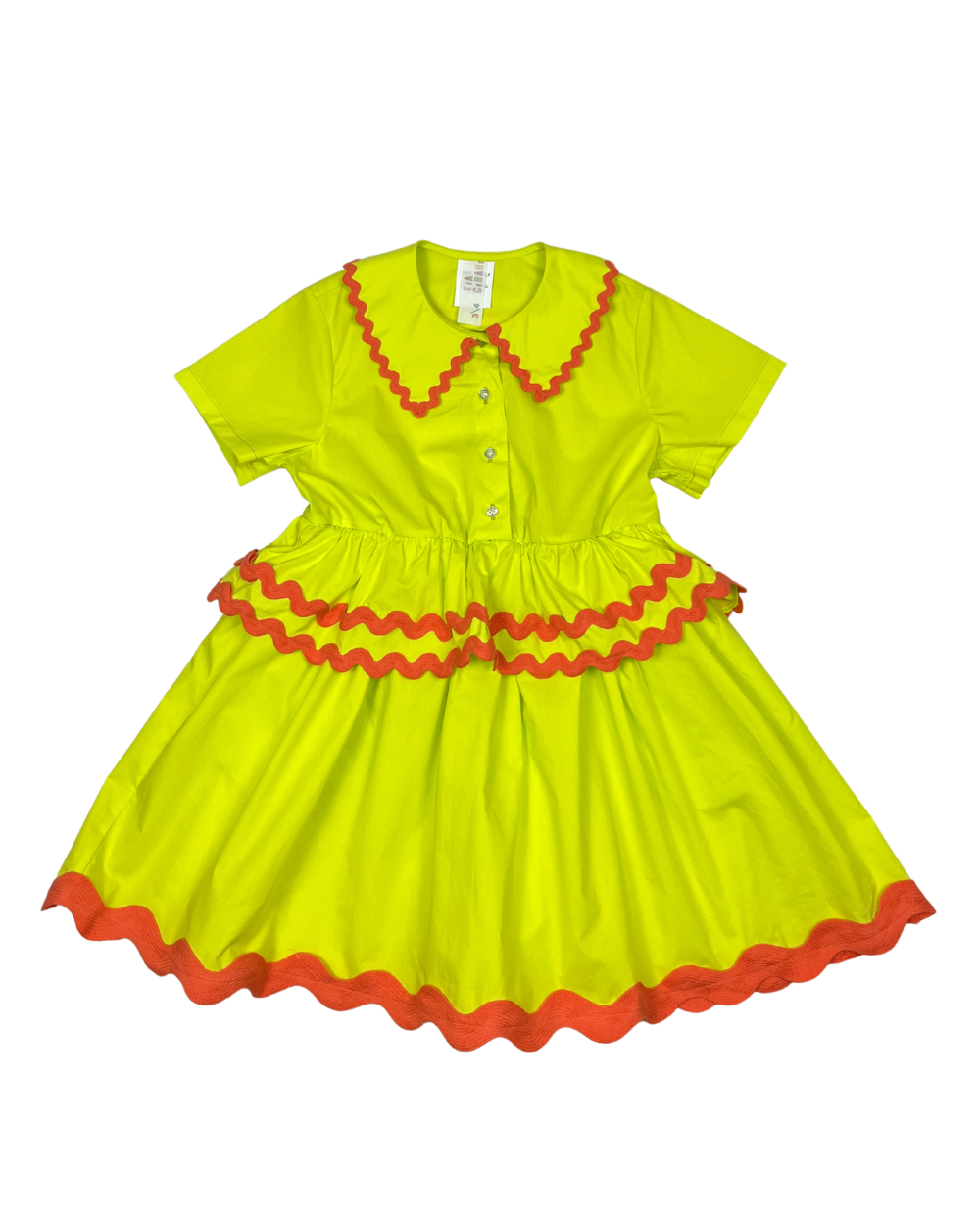 DR342S-RIC RAC SHIRT DRESS-LEMON – whoopikids