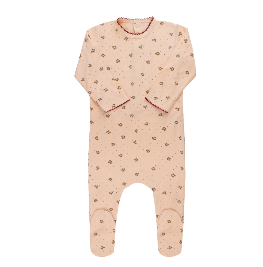 MODAL CHERRY PRINT COLLECTION-FOOTIE-Pink