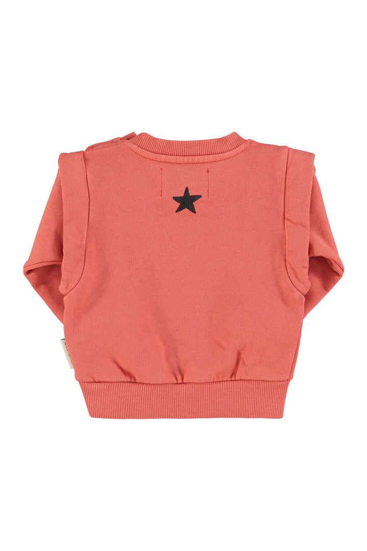 AW25.FLP2505-Sweatshirt | Pink w/ "groupie" print-pink |carded organic cotton fleece