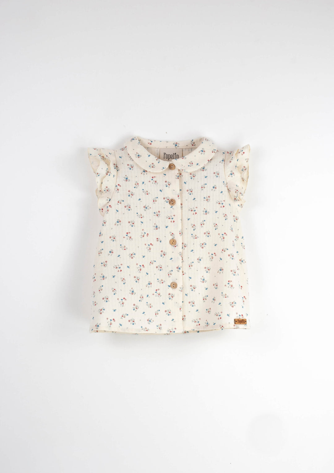 Mod.6.4 Floral sleeveless shirt with frills