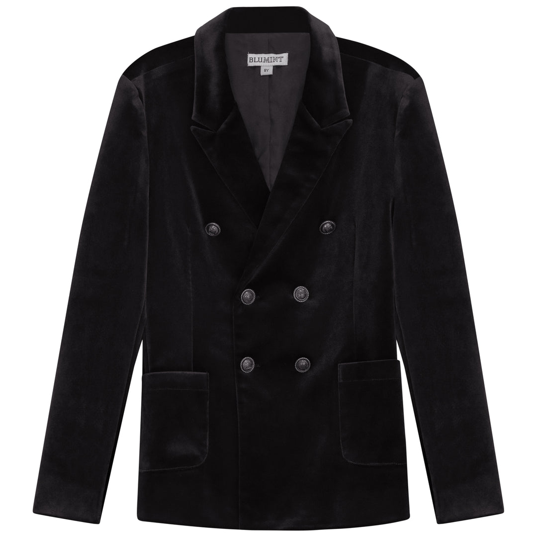 TALON-VELVET BLAZER-BLACK