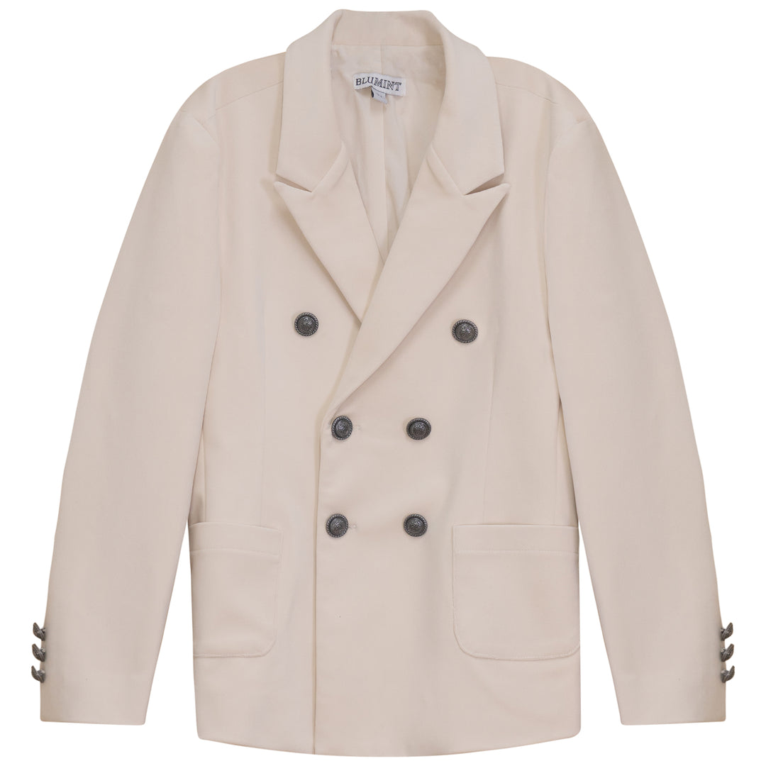TALON-VELVET BLAZER-CREAM