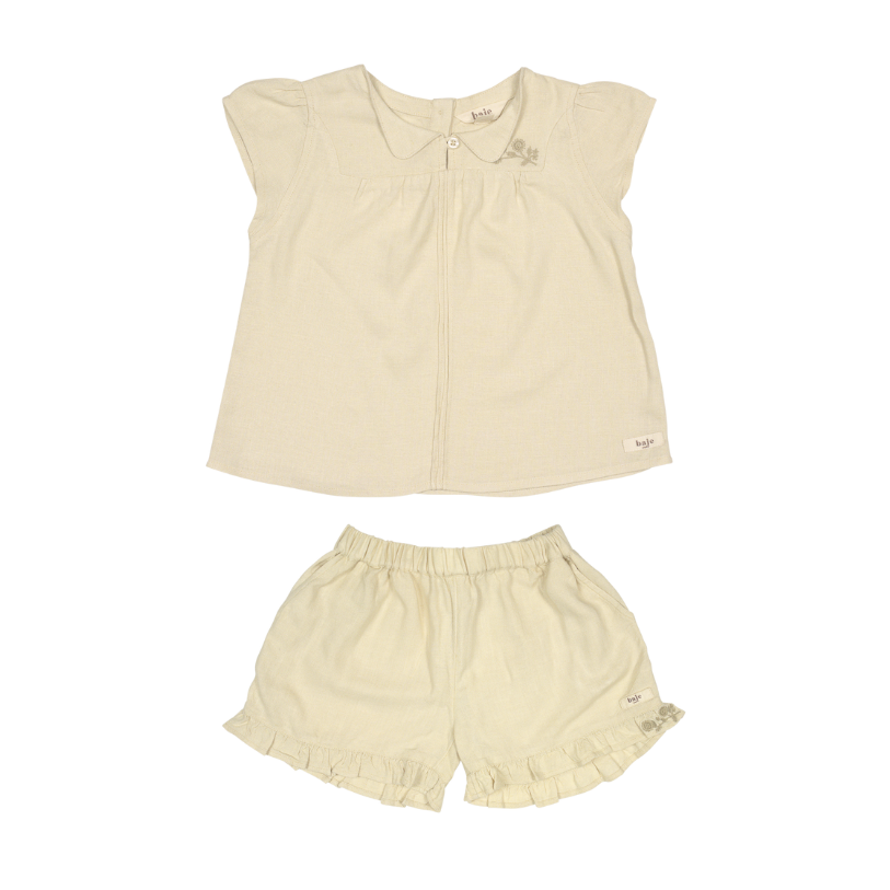 DELAN TOP/MARIA SHORTS SET-Sand