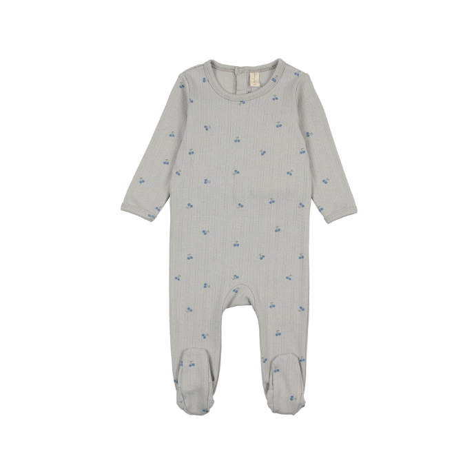 BLW25304F-Printed Pointelle Footie-Blue Cherry