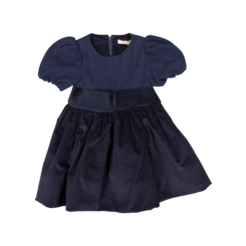 AW24-12/03-Rebeca dress-Marino velvet and knit – whoopikids