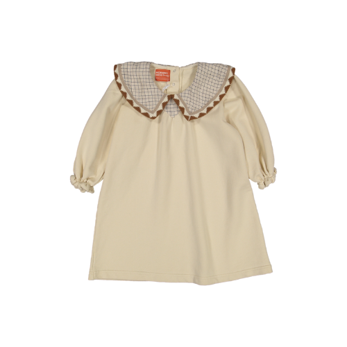 AGATA COLLAR DRESS-Butter Milk