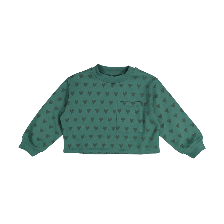 SWEATSHIRT MICHEL-Green Heart