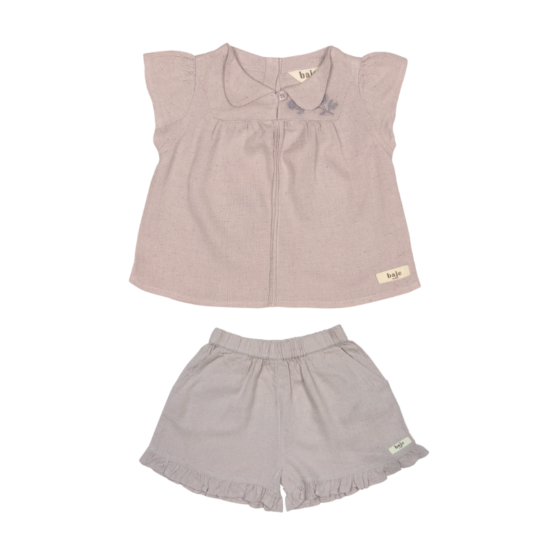 DELAN TOP/MARIA SHORTS SET-Lilac