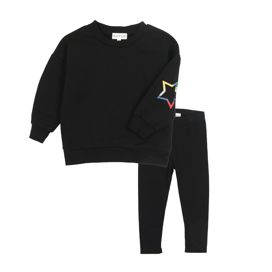 V606-HEART/STAR COLLECTION-BABY SET BOY (SWEATSHIRT WITH LEGGINGS)