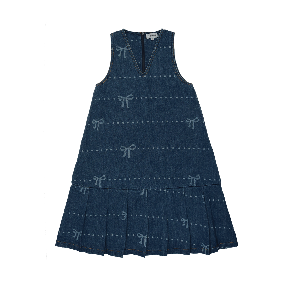 V644-DENIM BOW -JUMPER
