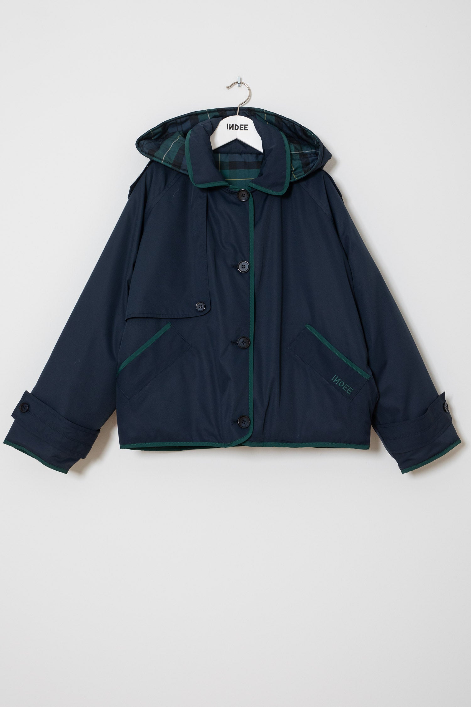 WINDY REVERSIBLE NYLON JACKET - NAVY – whoopikids