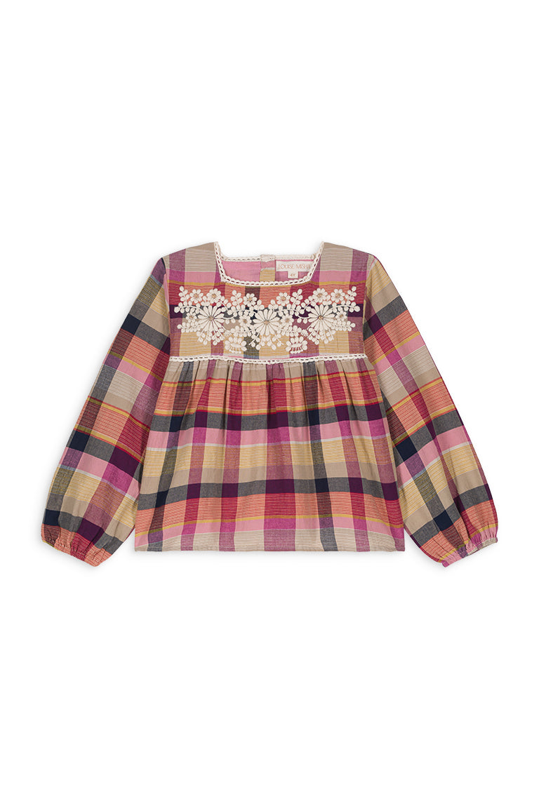 BLOUSE CARMILA-Fuchsia Tartan Roads