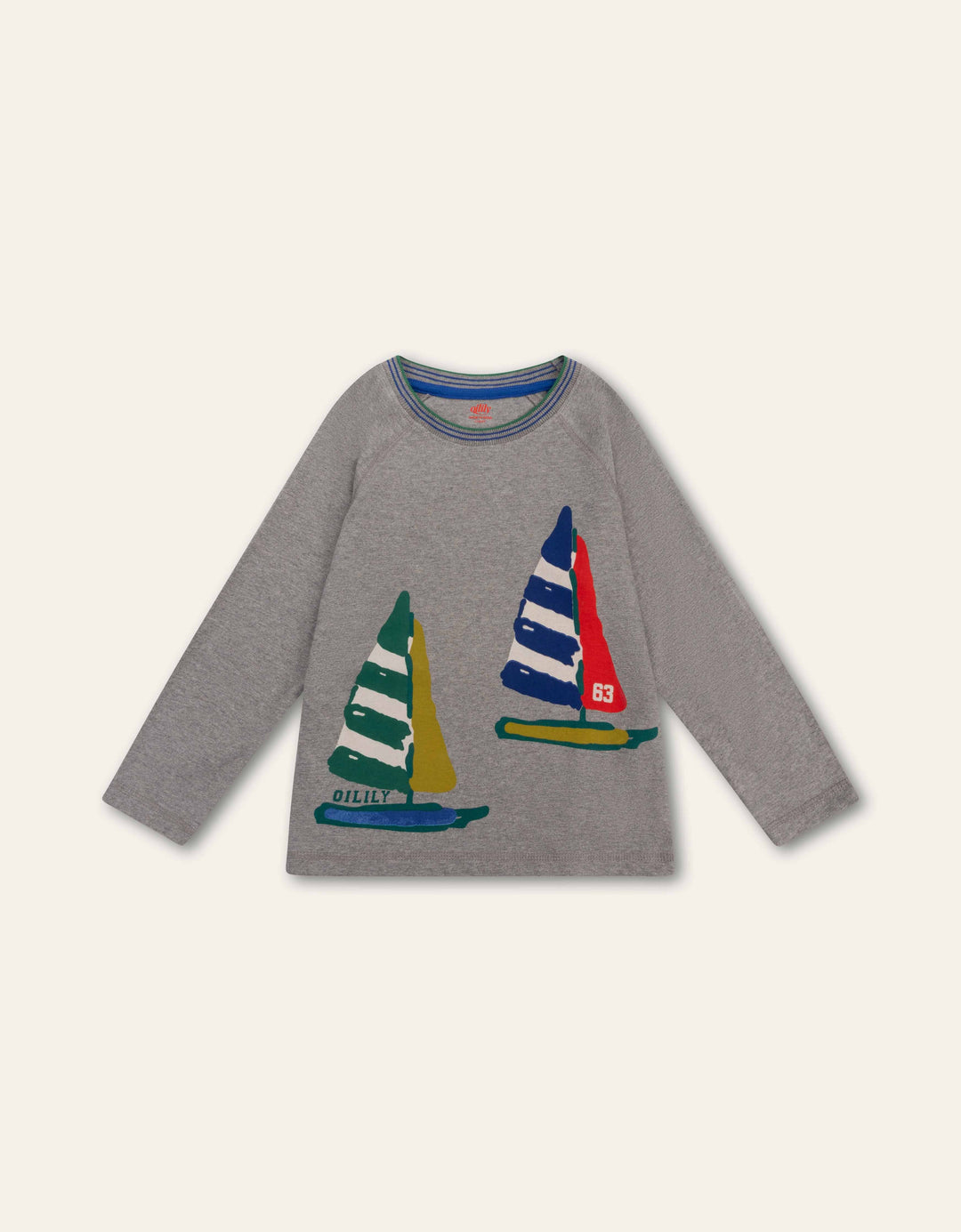 YF25BJE507-TWAN LONG SLEEVE SAILBOAT TSHIRT-904 GRAY