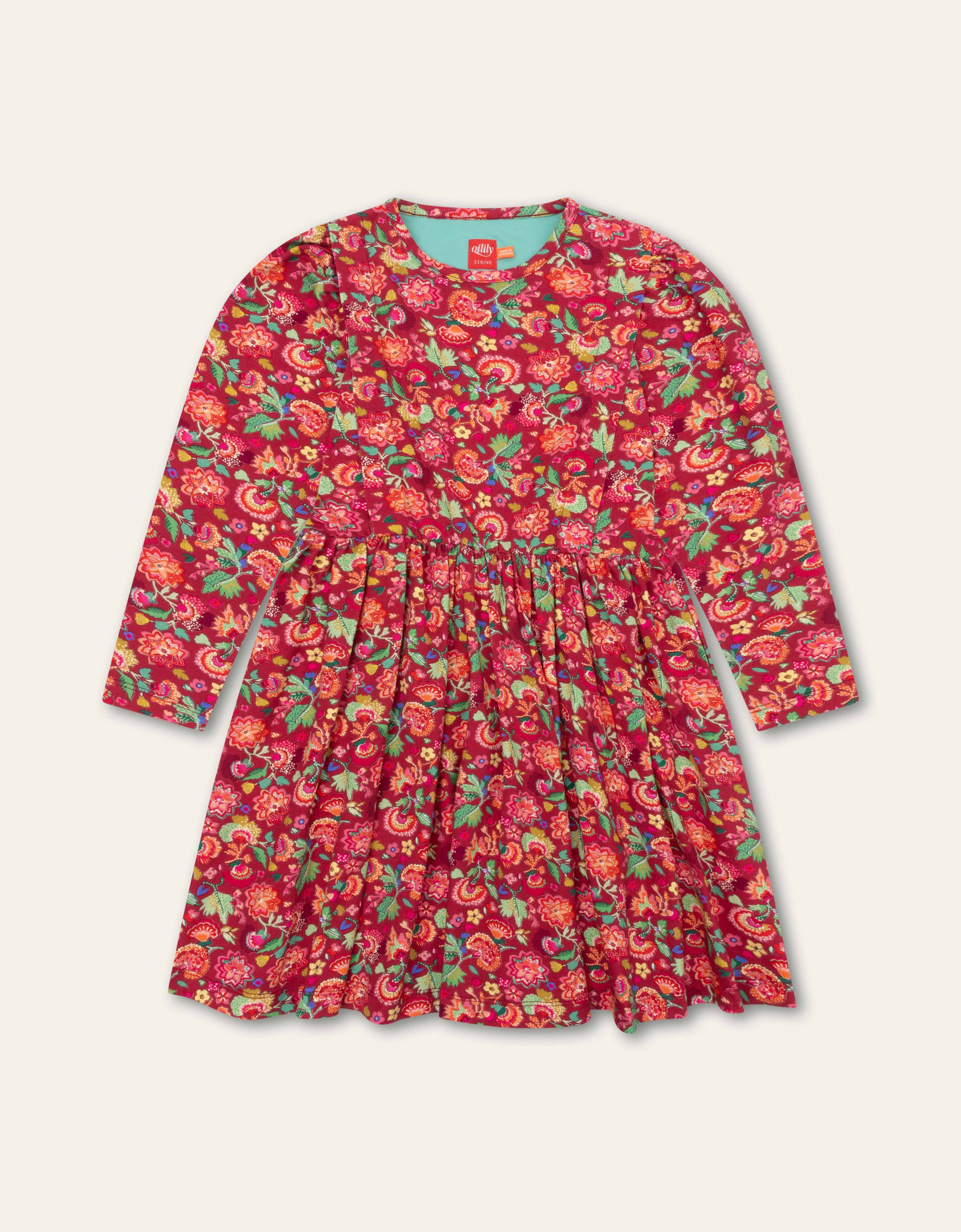 red and pink long sleeve dress Anna Kosturova | Silk Long Sleeve Wrap Dress Fuchsia Orange | Tie Dye