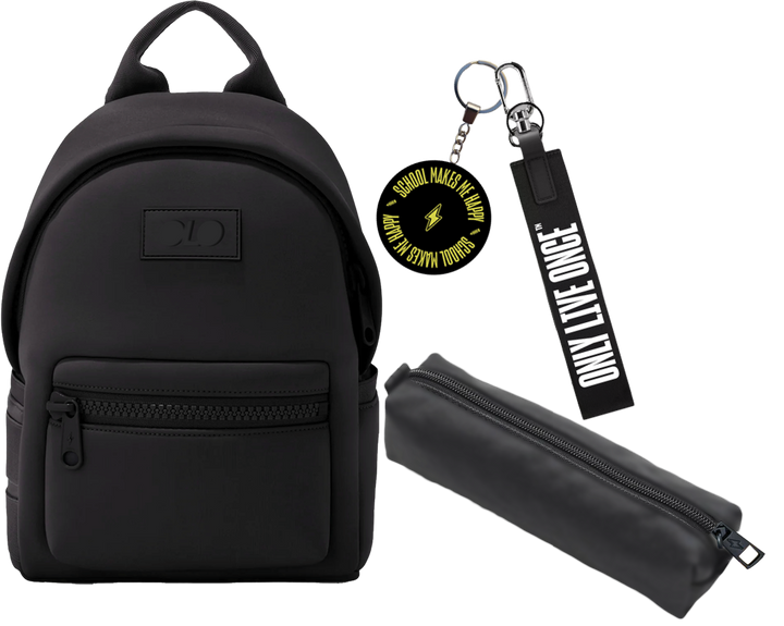 MYLIE BACKPACK BLACK (includes pencil pouch and hang tag)