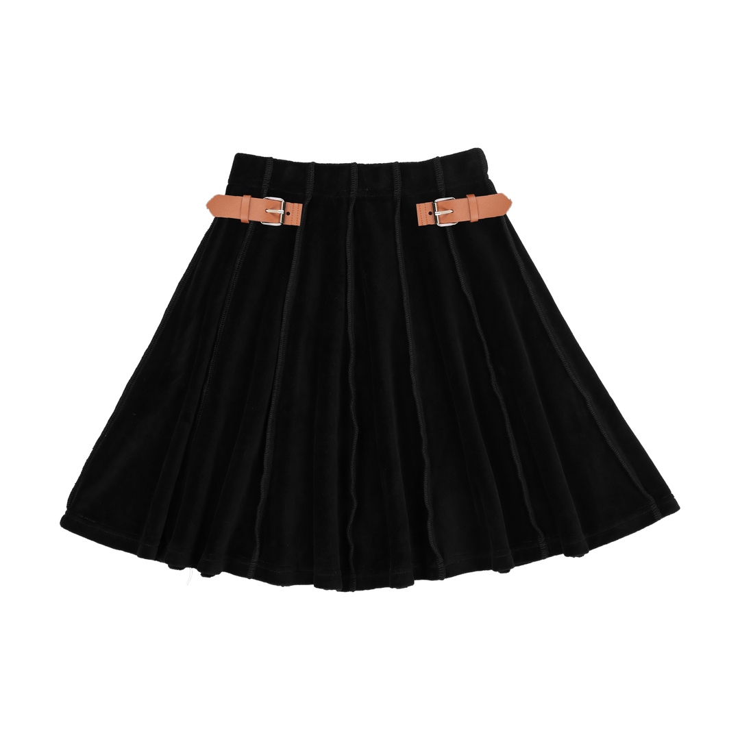 V621-BUCKLE COLLECTION BLACK-SKIRT
