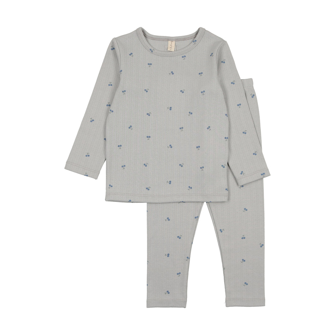 BLW25304S-Printed Pointelle Set-Blue Cherry