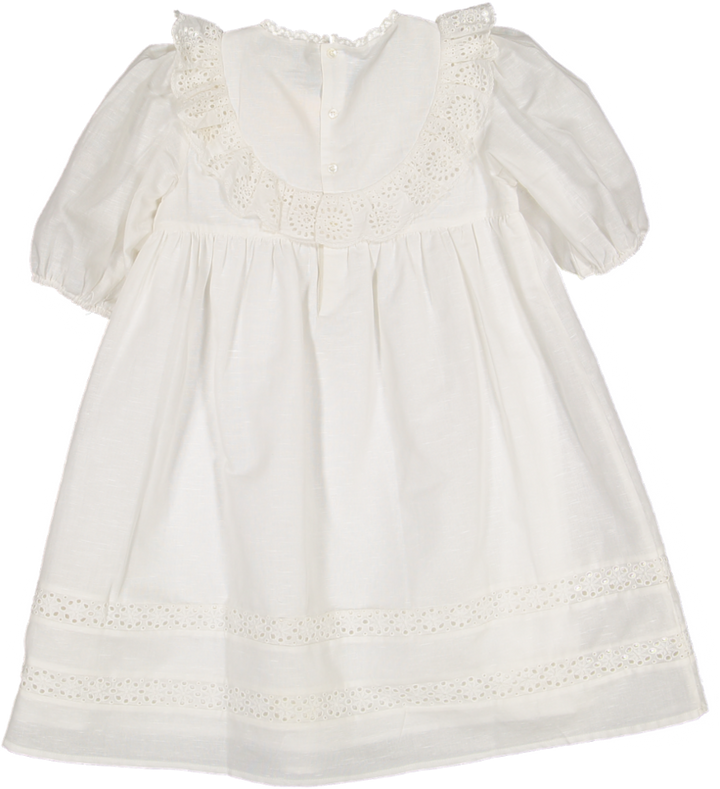 NATASHA DRESS-IVORY COTTON LINEN