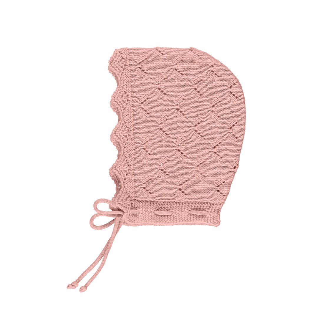 EVA RIBBED BONNET-Rose