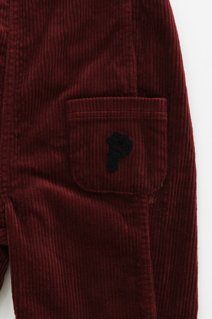 CORDUROY OVERALL WITH POCKETS-RUST