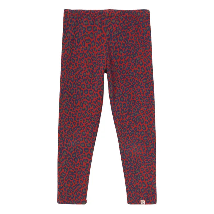 LEGGING320w5-Animal print fleece baby leggings-red velvet