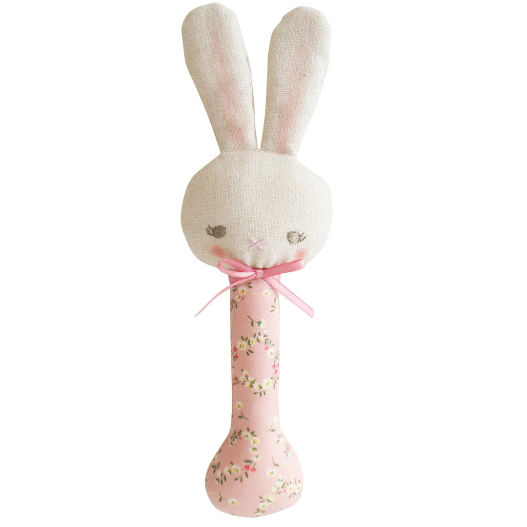 N10739PH - Bunny Stick Rattle Posy Heart