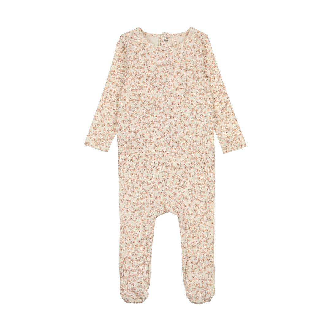 ALL OVER FLORAL FOOTIE-Mauve