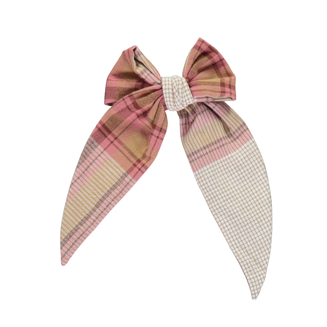 LINDA BIG BOW-Vintage Plaid