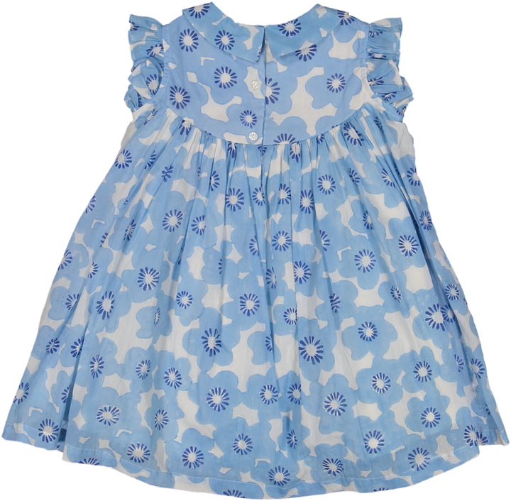 SOPHIA DRESS-BLUE DAISIES