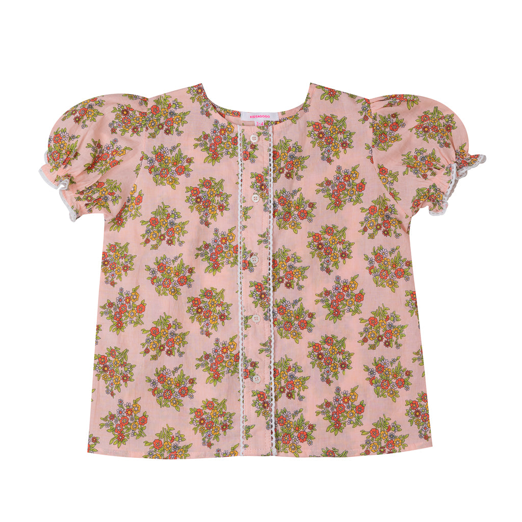 MILEA BLOUSE-Jardin Blossom Pink