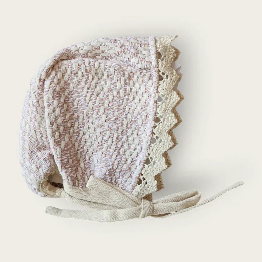 Crochet Bonnet-Faded Rose