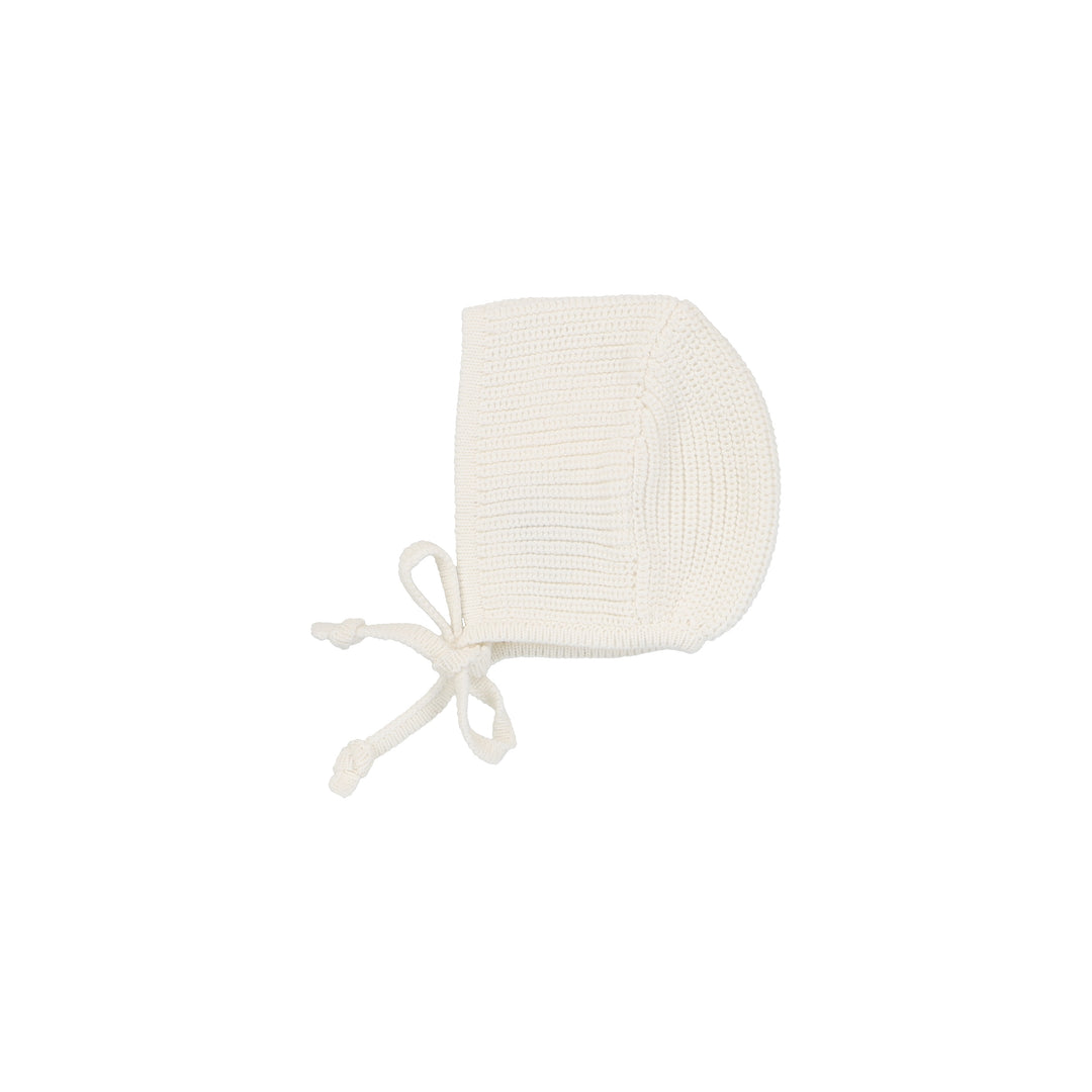 CHUNKY KNIT BONNET-Winter White