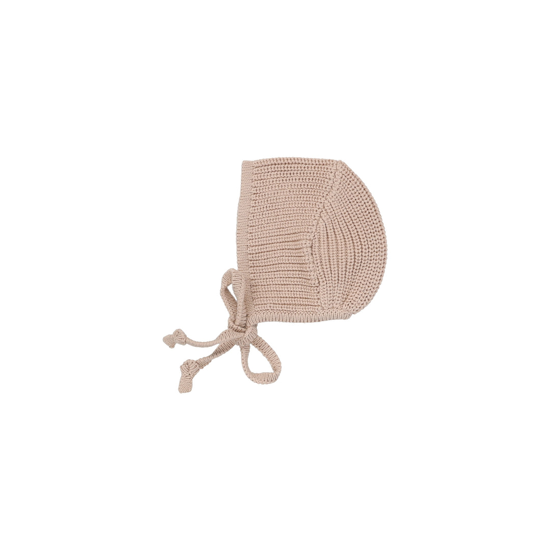 CHUNKY KNIT BONNET-Blush