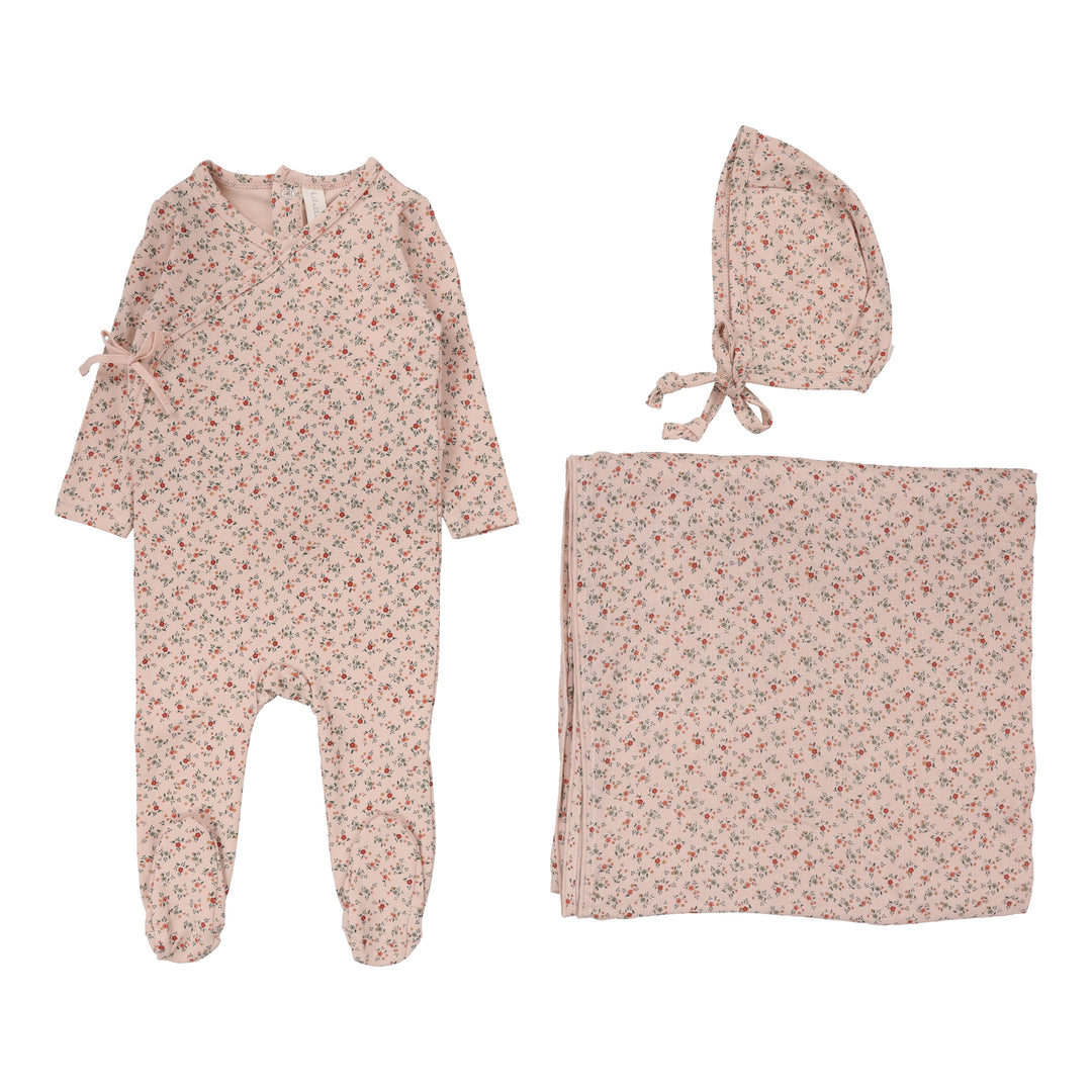 BOUQUET FLORAL LAYETTE SET-ROSE/FLORAL
