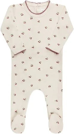 MODAL CHERRY PRINT COLLECTION-FOOTIE-Ivory/Red
