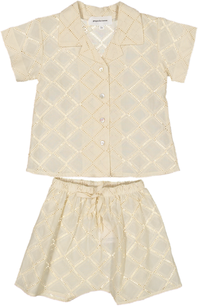 9014/6052-BABY SHIRT TELA BORDADA/PANTS SET