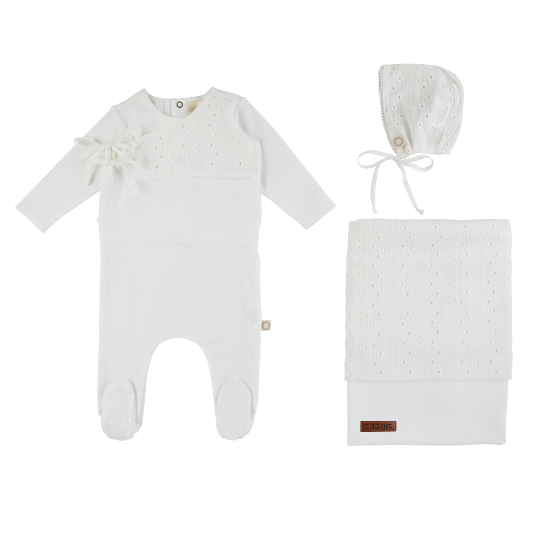 Lace Wrap Set White