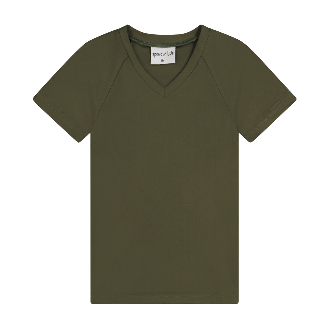 V NECK TEE-Hunter