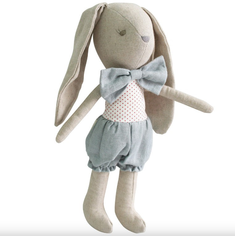 BABY BOY BUNNY-GREY/RED